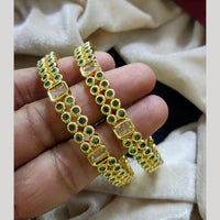 Kavita Art Gold Plated Crystal Stone Bangles Set