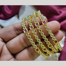 Kavita Art Gold Plated Crystal Stone Bangles Set