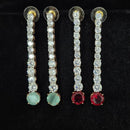 Kavita Art Gold Plated American Diamonds Dangler Earrings