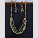 Kavita Art Gold Plated Pota Stone Long Necklace Set