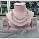 Kavita Art Silver Plated American Diamond Necklace Set
