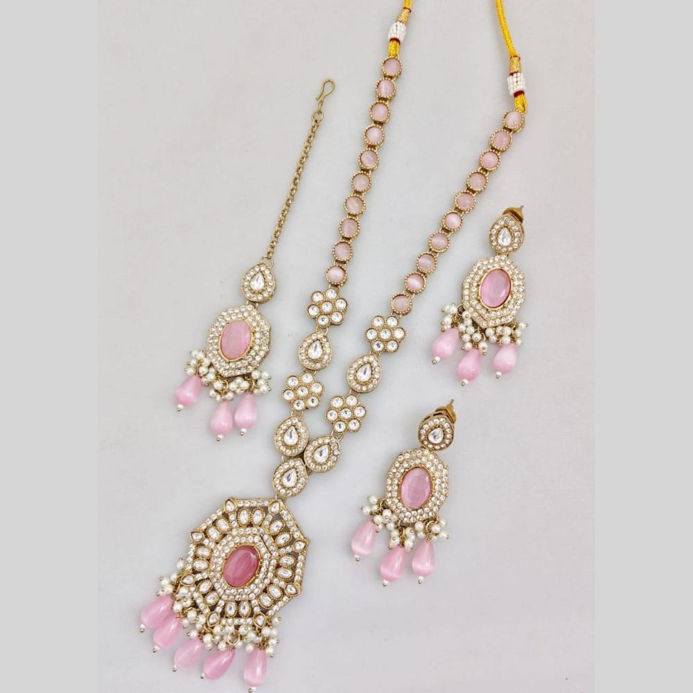 Kavita Art Gold Plated Kundan Long Necklace Set
