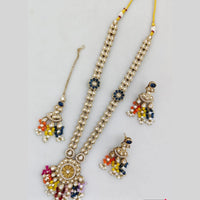 Kavita Art Gold Plated Kundan Long Necklace Set