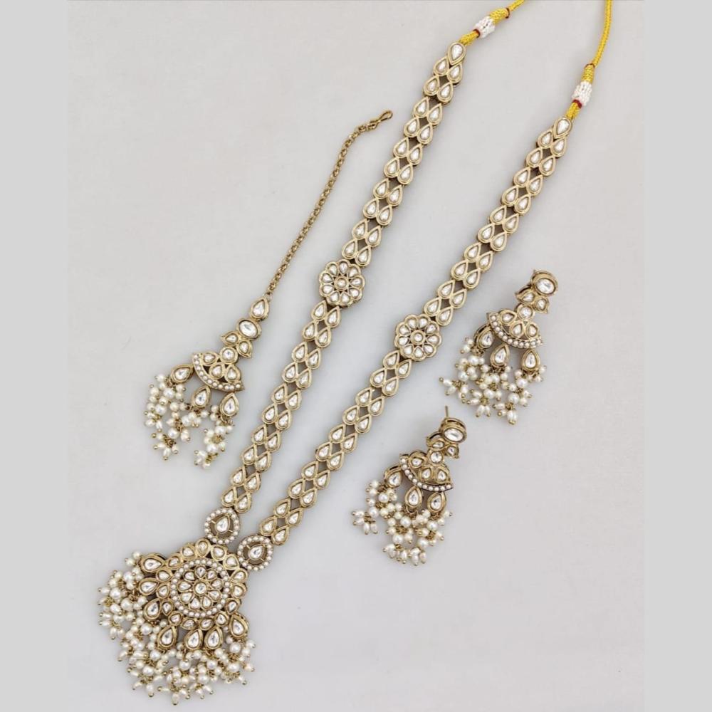 Kavita Art Gold Plated Kundan Long Necklace Set