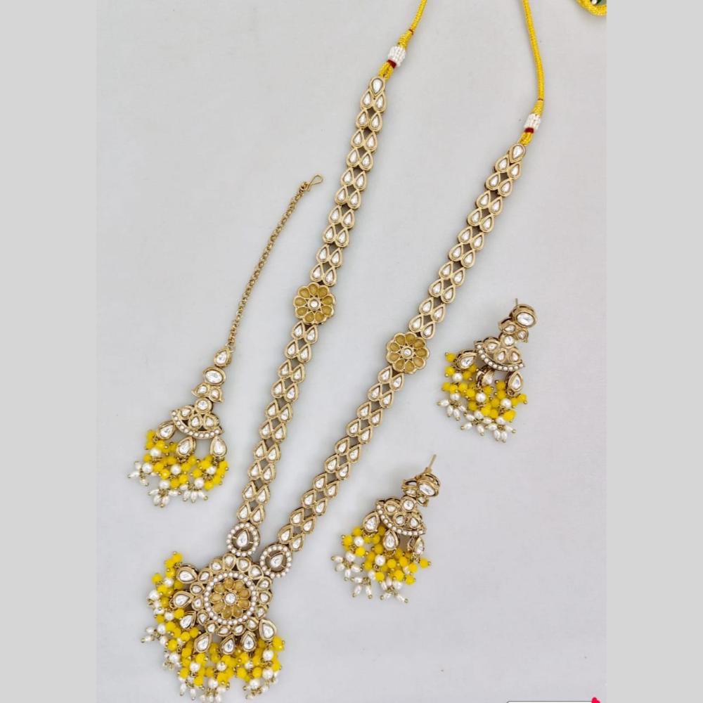 Kavita Art Gold Plated Kundan Long Necklace Set