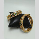 Kavita Art Gold Plated Polki Kundan Stone Openable Bangles Set