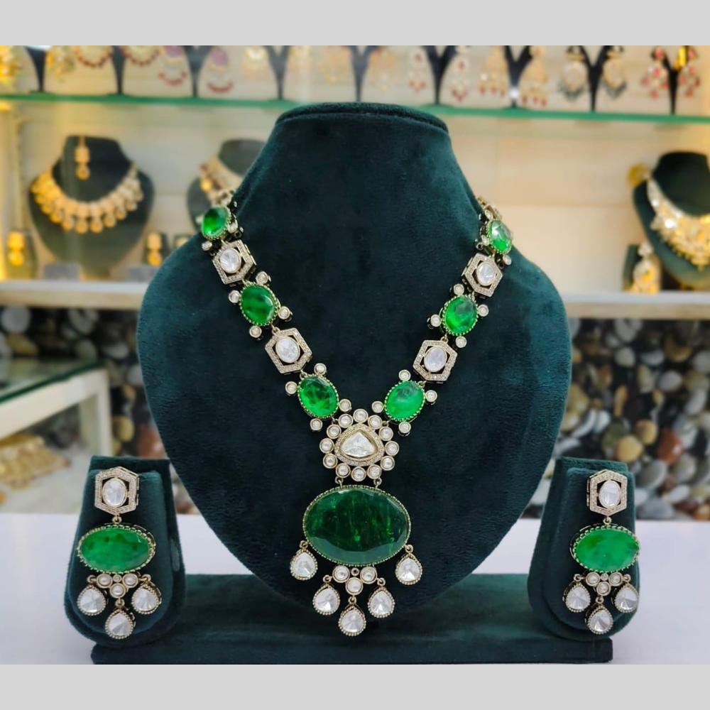 Kavita Art Gold Plated Polki Kundan Stone Necklace Set