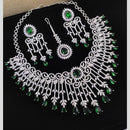 Kavita Art Silver Plated American Diamond Necklace Set