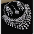 Kavita Art Silver Plated American Diamond Necklace Set