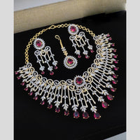 Kavita Art Gold Plated American Diamond Necklace Set