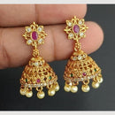 Kavita Art Gold Plated Austrian Stone And Pearl Jhumki Earrings