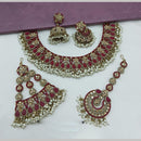 Kavita Art Gold Plated Crystal Stone And Pearl Necklace Set