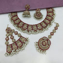 Kavita Art Gold Plated Crystal Stone And Pearl Necklace Set 