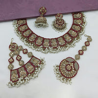 Kavita Art Gold Plated Crystal Stone And Pearl Necklace Set 