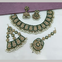 Kavita Art Gold Plated Crystal Stone And Pearl Necklace Set