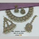 Kavita Art Gold Plated Crystal Stone And Pearl Necklace Set