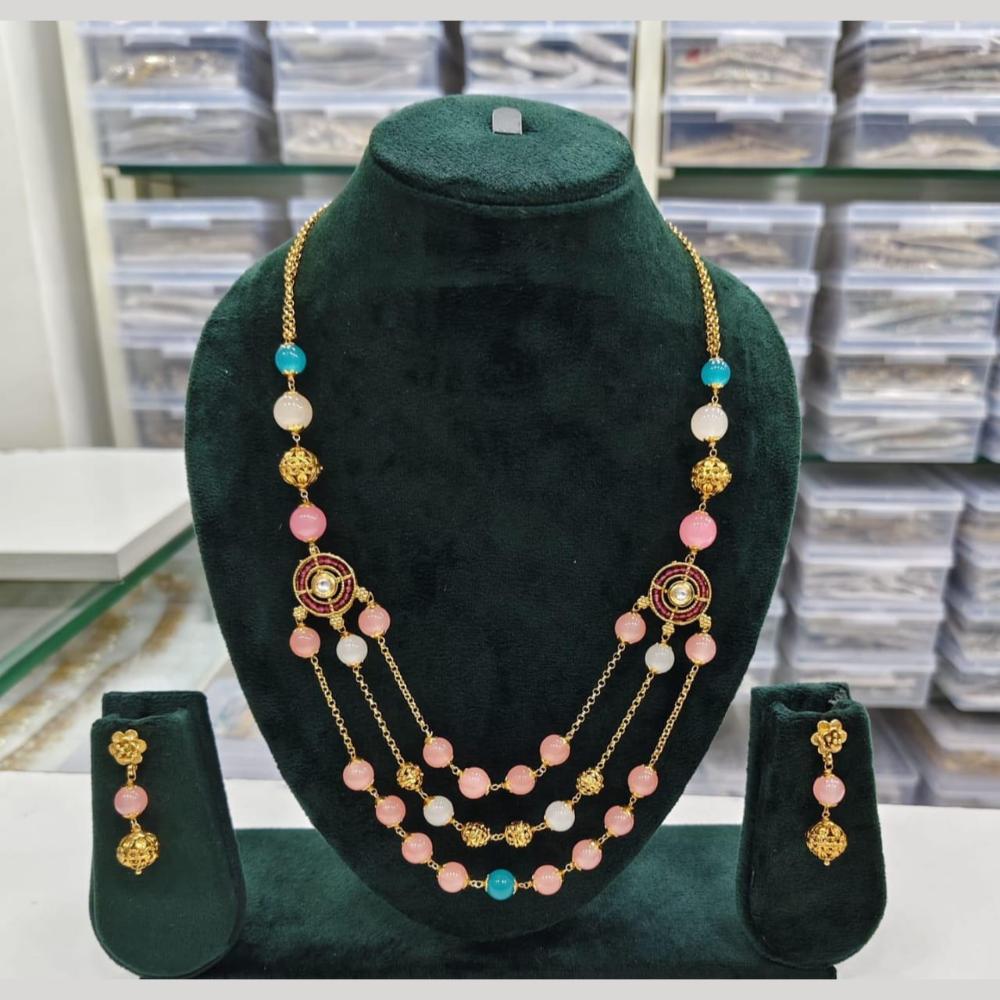 Kavita Art Gold Plated Beads Necklace Set