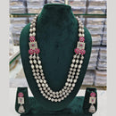 Kavita Art Oxidised Plated Pota Stone And Beads Long Necklace Set 