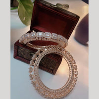 Kavita Art Gold Plated American Diamond Bangles Set 
