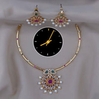 Kavita Art Royal Radiance Austrian Stone & Pearl Necklace Set