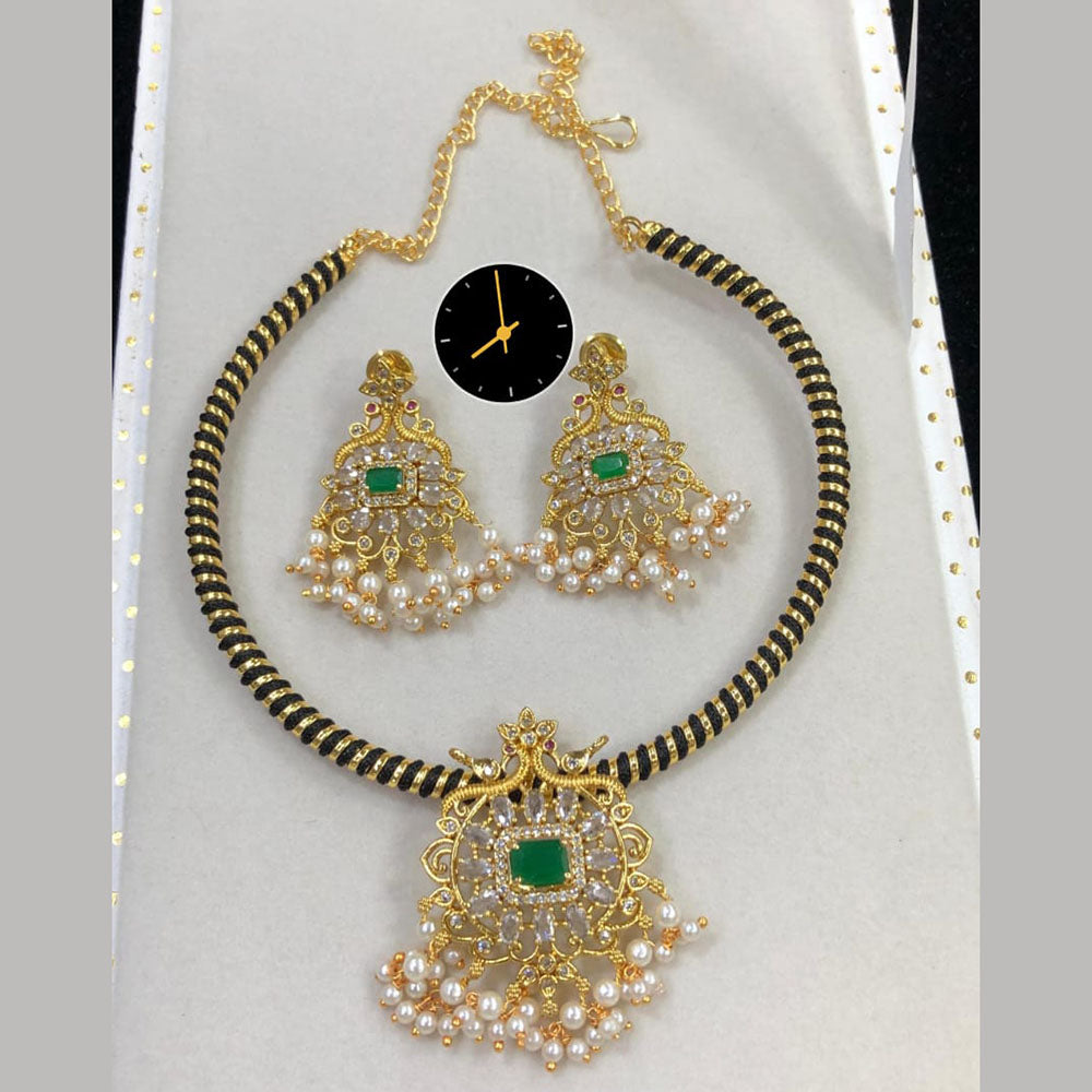 Kavita Art Festive Shine Pearl and Crystal Necklace Set