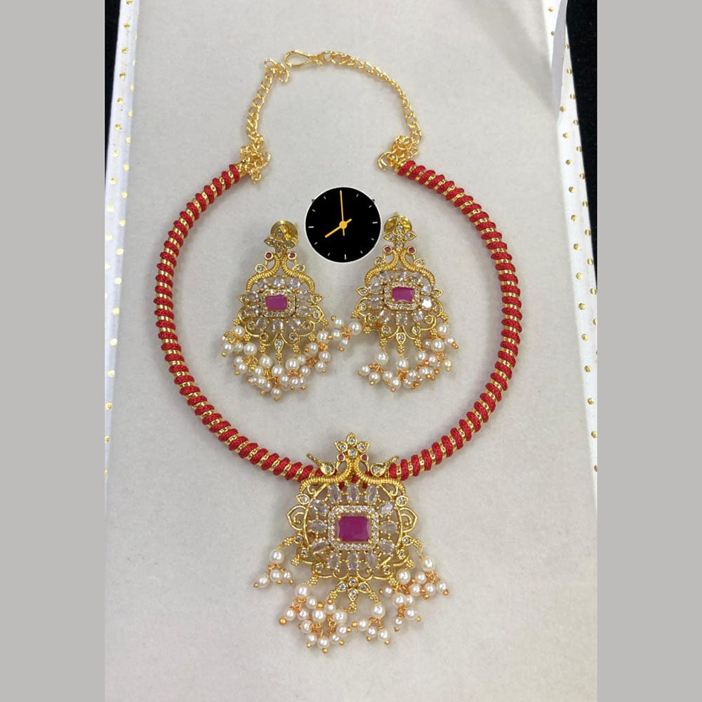 Kavita Art Festive Shine Pearl and Crystal Necklace Set