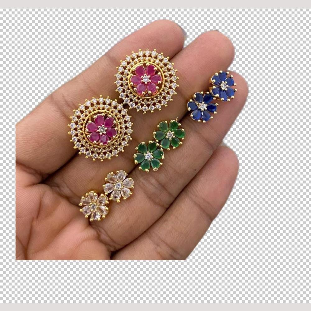 Kavita Art  Crystal Stone Stud Earrings