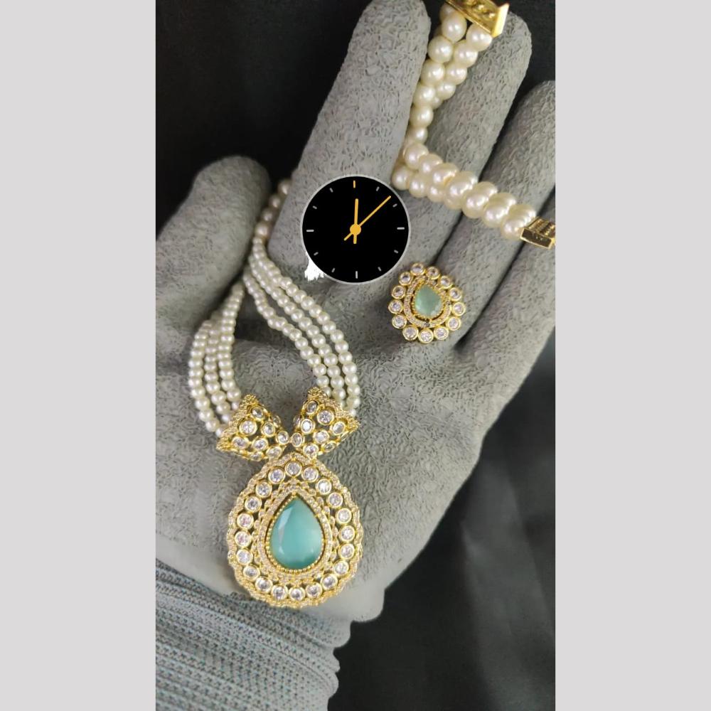 Kavita Art Crystal And Austrian Stone Beads Long Necklace Set