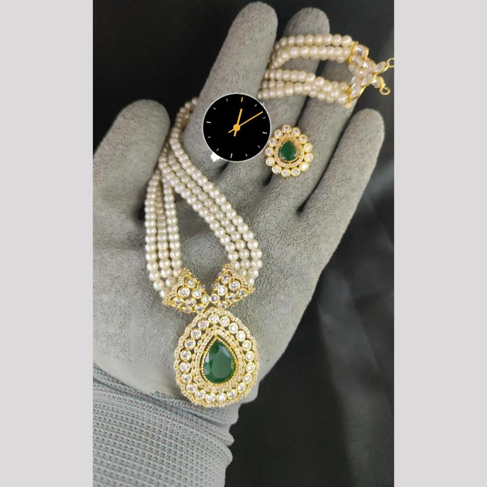 Kavita Art Crystal And Austrian Stone Beads Long Necklace Set