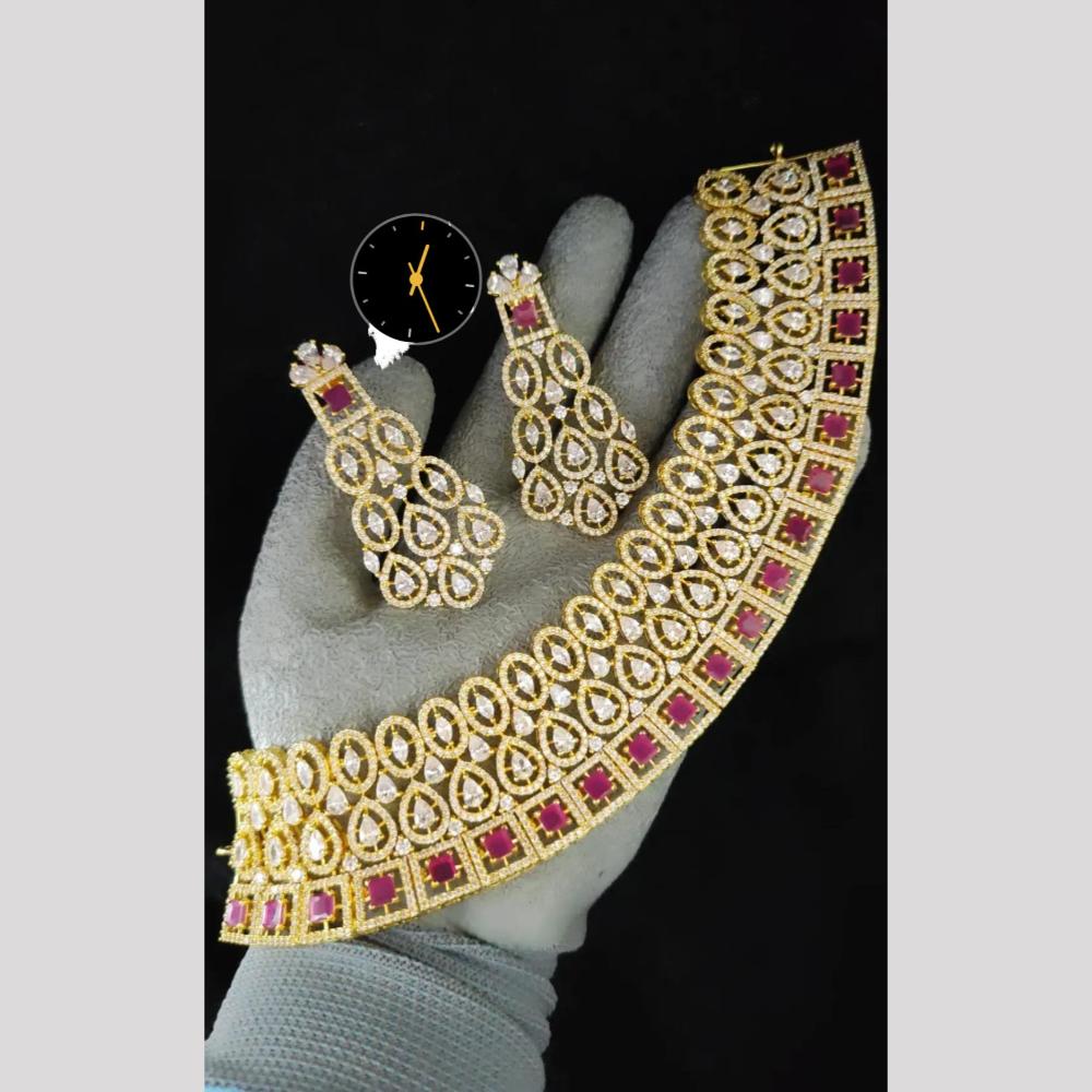 Kavita Art Designer American Diamond Necklace Set