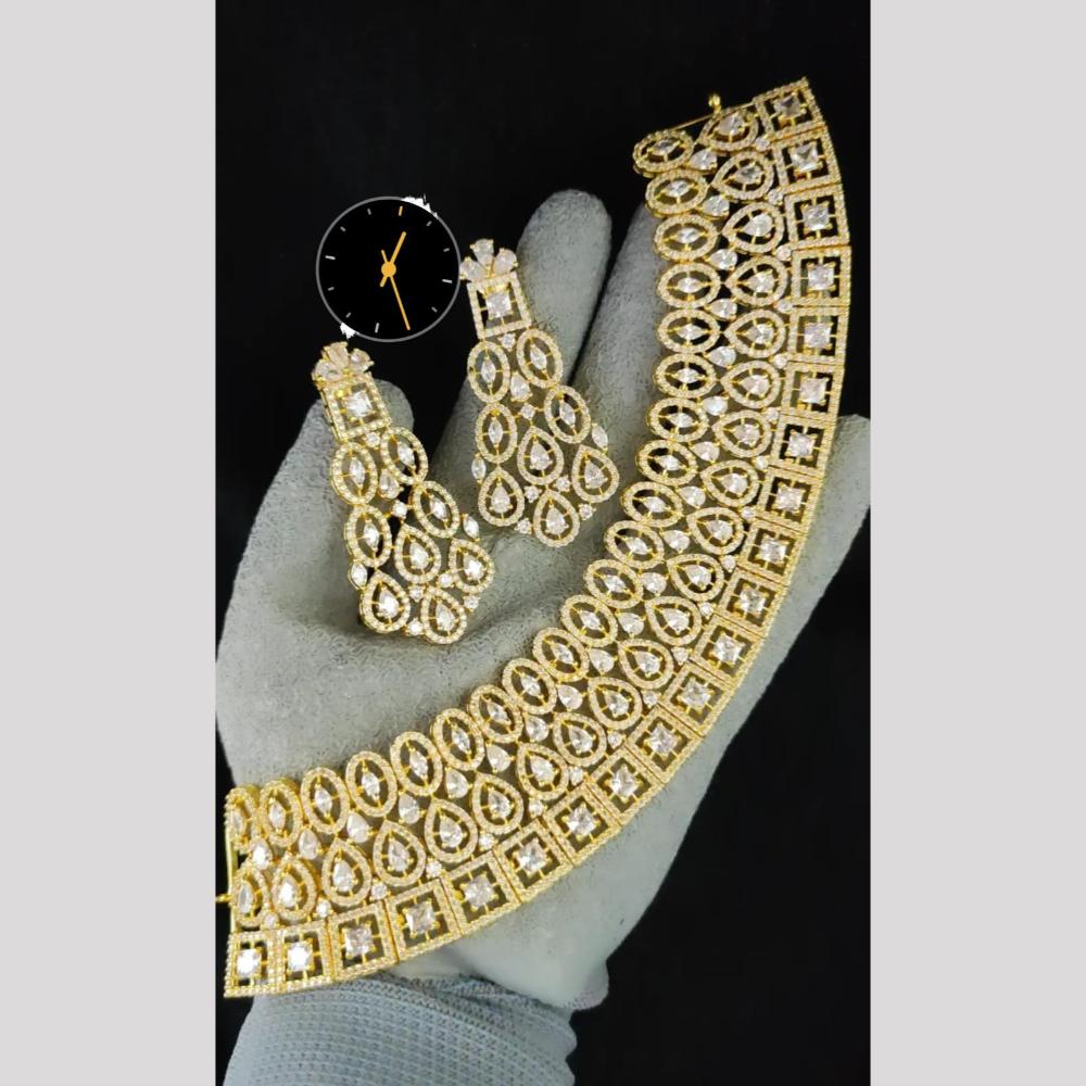 Kavita Art Designer American Diamond Necklace Set