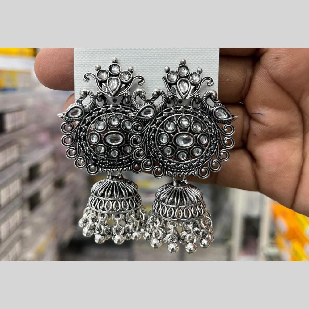 Kavita Art Vintage Look Kundan Stone Jhumki Earrings
