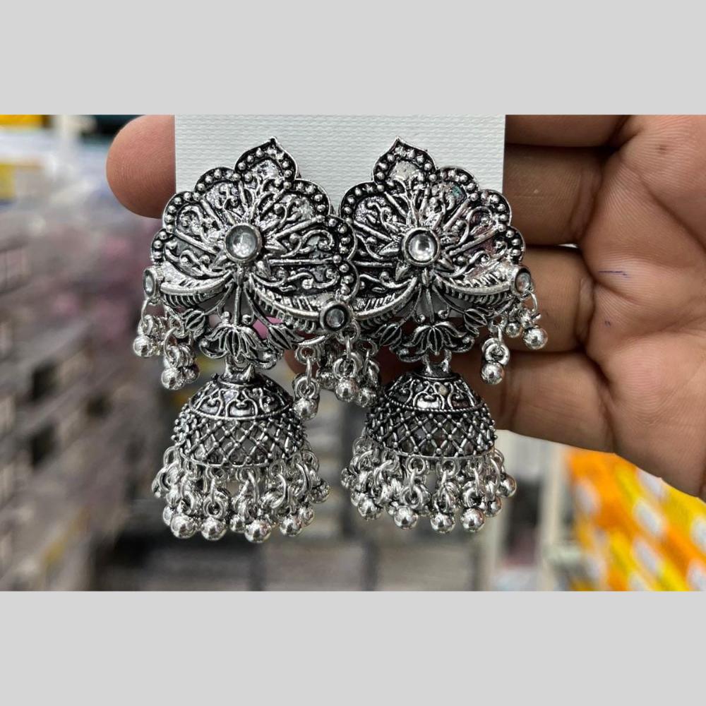 Kavita Art Vintage Look Kundan Stone Jhumki Earrings