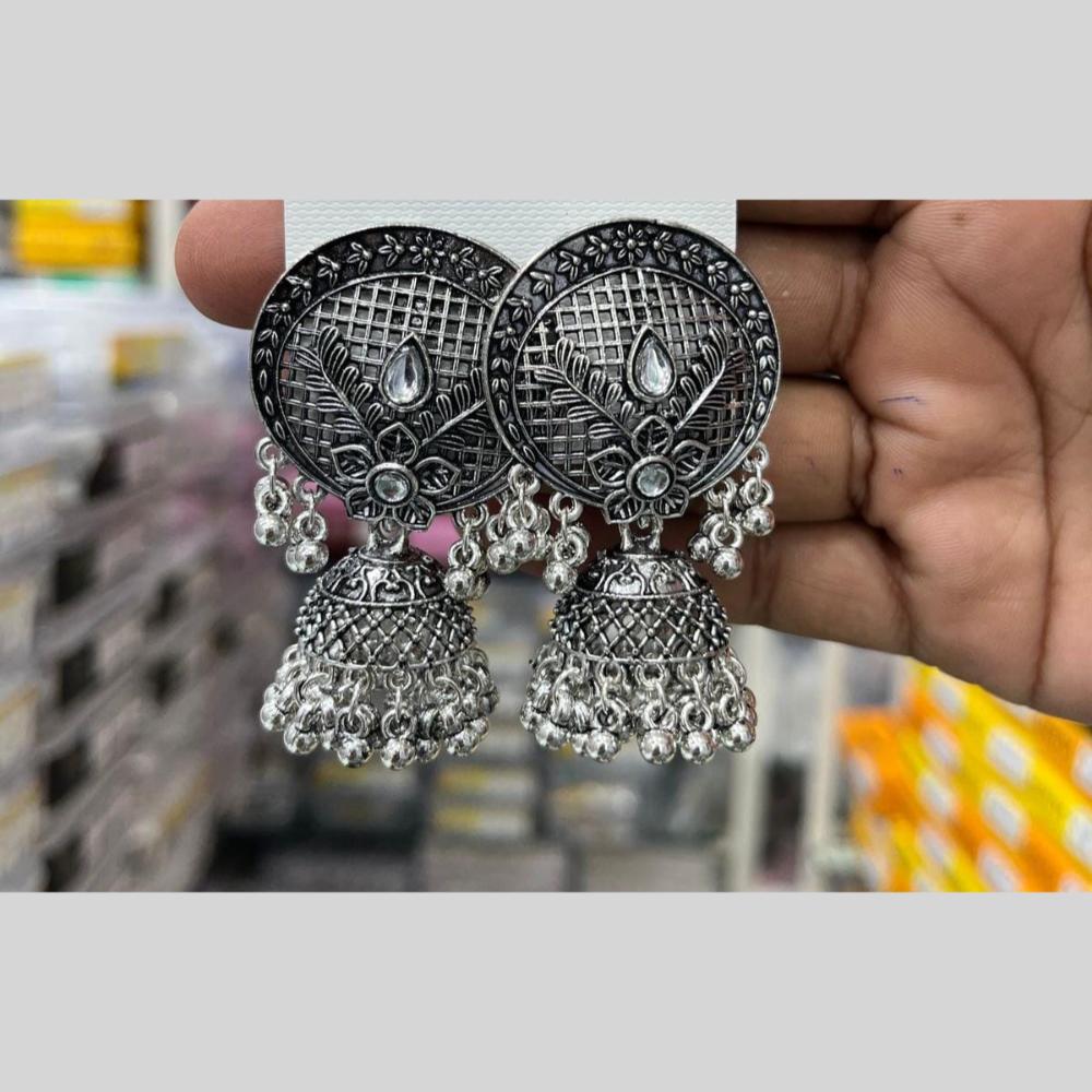 Kavita Art Vintage Look Kundan Stone Jhumki Earrings