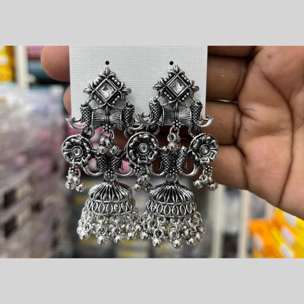 Kavita Art Vintage Look Kundan Stone Jhumki Earrings