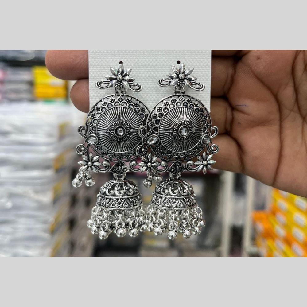 Kavita Art Vintage Look Kundan Stone Jhumki Earrings