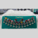 Kavita Art Designer Oxidised Pota Stone And Pearl Detailing Necklace Set