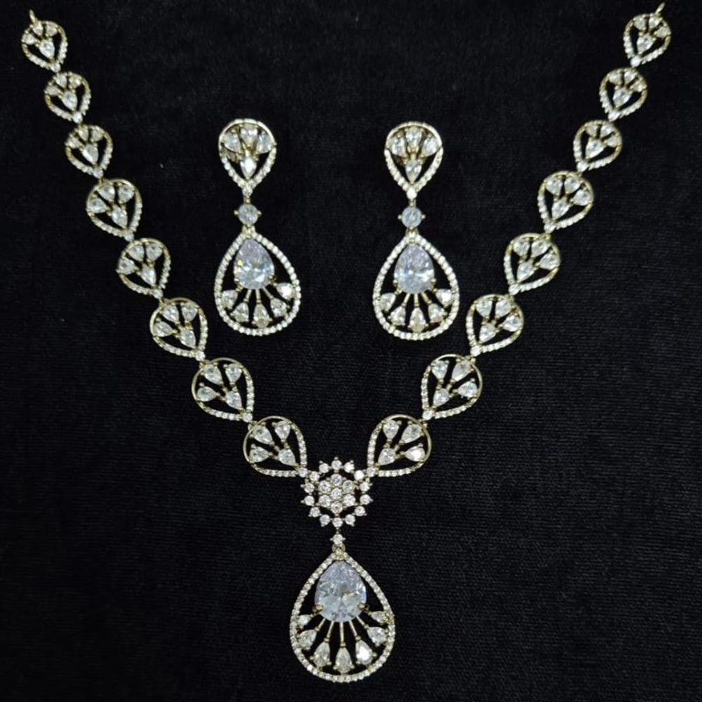 Kavita Art Luxury Look Austrian Stone And American Diamond Necklace Set