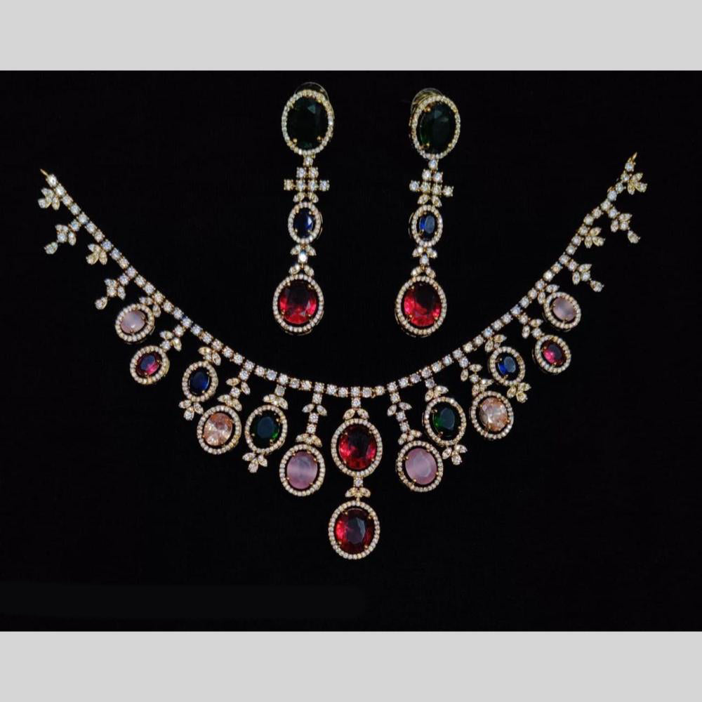 Kavita Art Luxury Look Austrian Stone And American Diamond Necklace Set