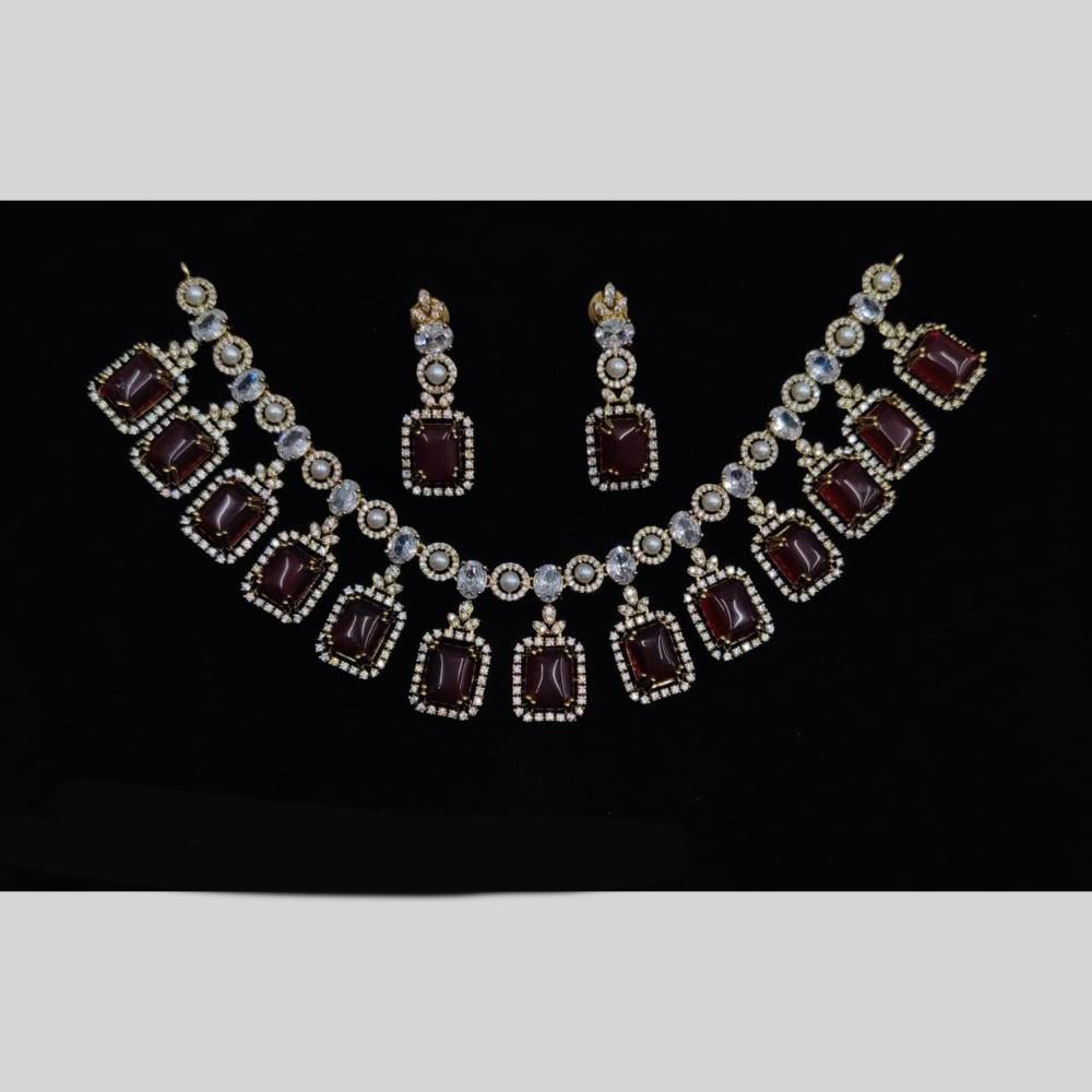 Kavita Art Luxury Look Austrian Stone And American Diamond Necklace Set