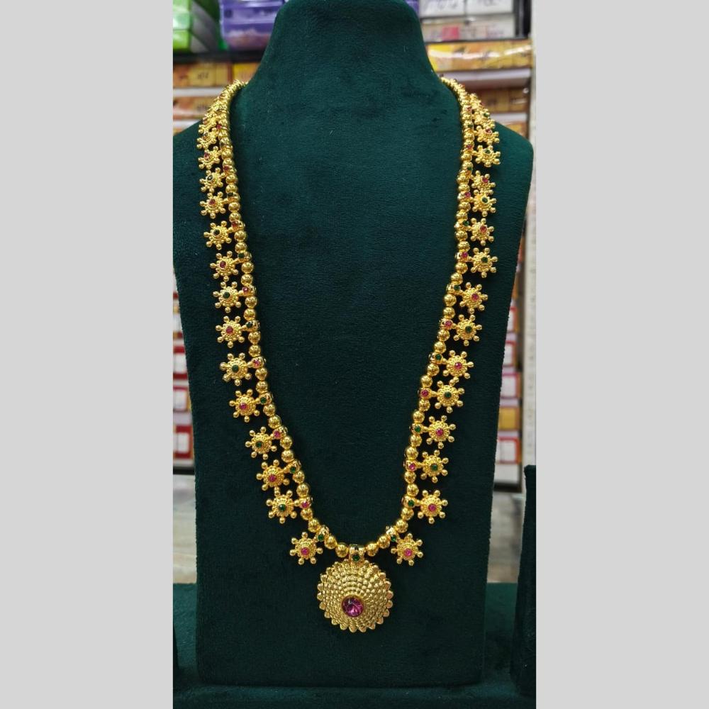 Kavita Art Royal Pota Stone Long Rani Haar Necklace Set
