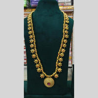 Kavita Art Royal Pota Stone Long Rani Haar Necklace Set