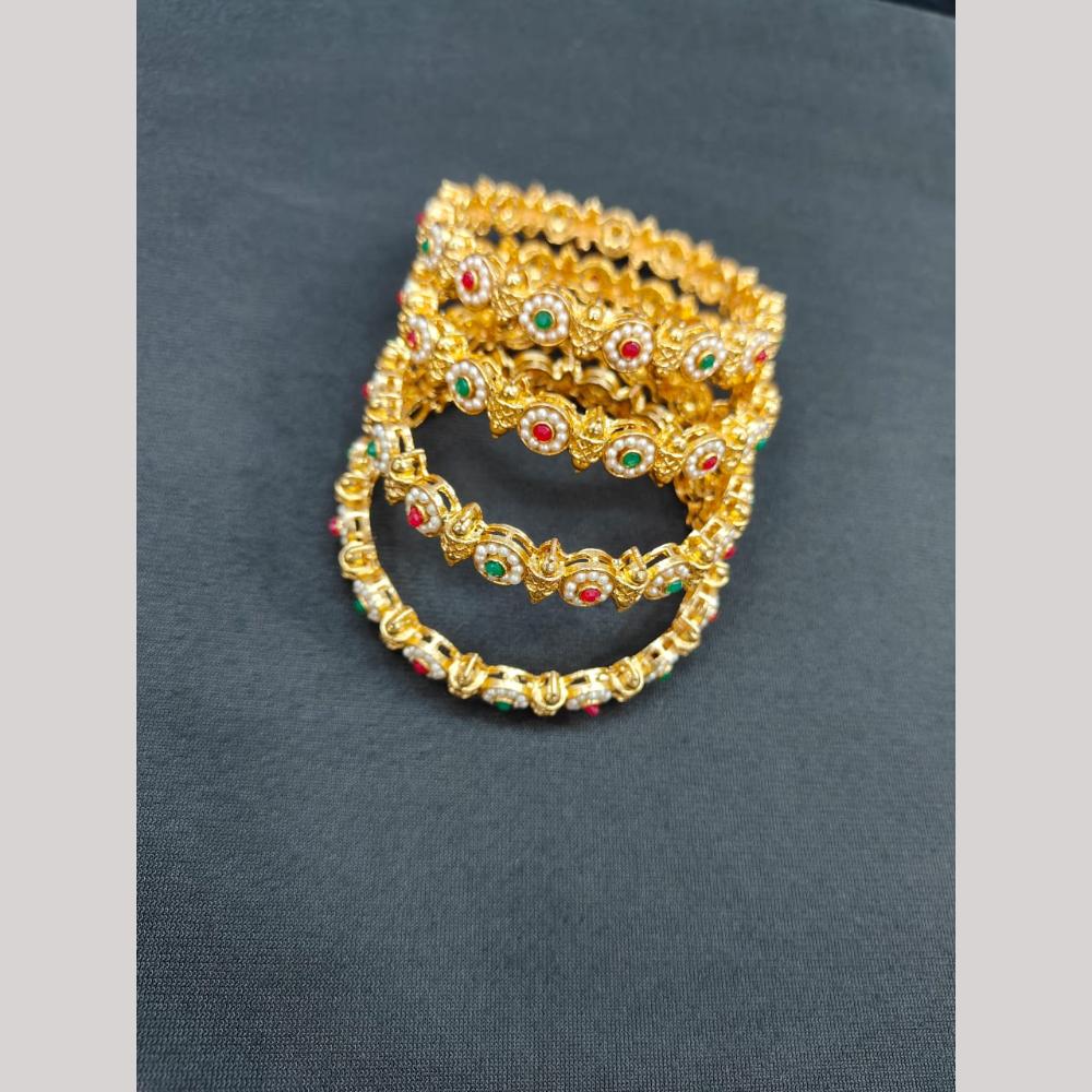 Kavita Art Stylish Pota Pearl Openable Kada Bangles