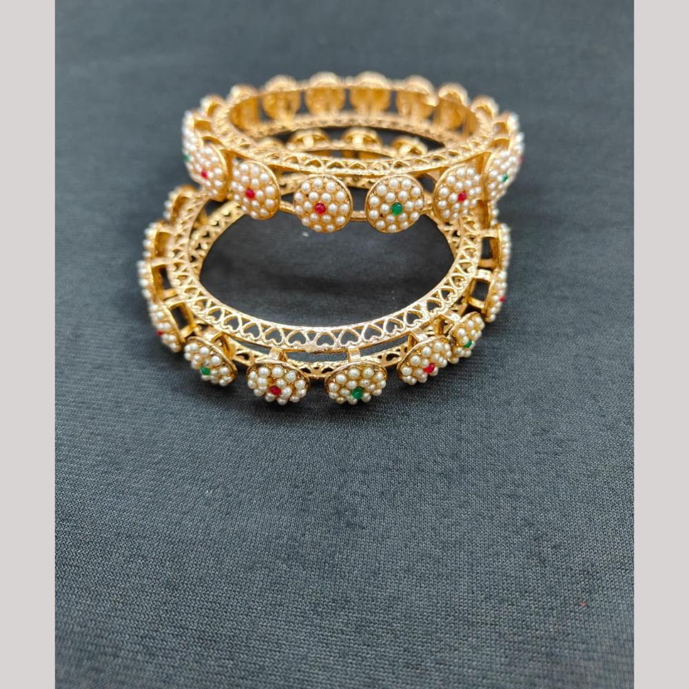 Kavita Art Stylish Pota Pearl Openable Kada Bangles