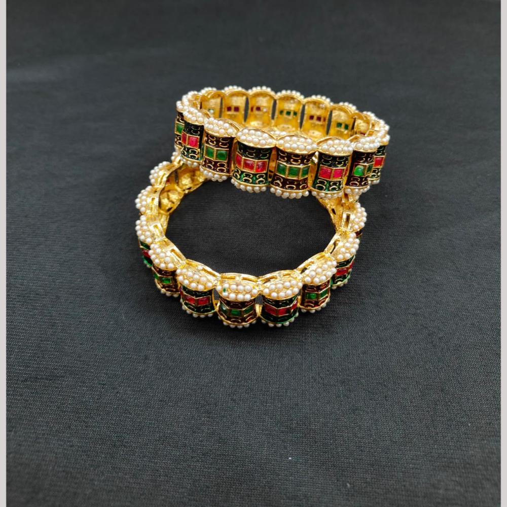 Kavita Art Stylish Pota Pearl Openable Kada Bangles