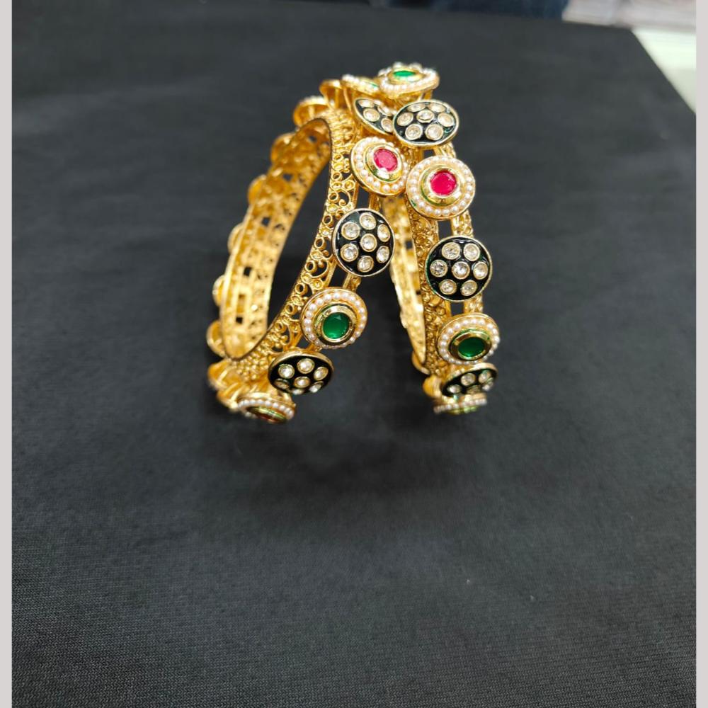 Kavita Art StylishCrystal Stone Kada Bangles