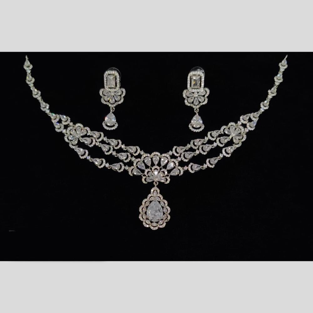 Kavita Art Elite Shine American Daimonds Necklace Set Sparkle With Every Step