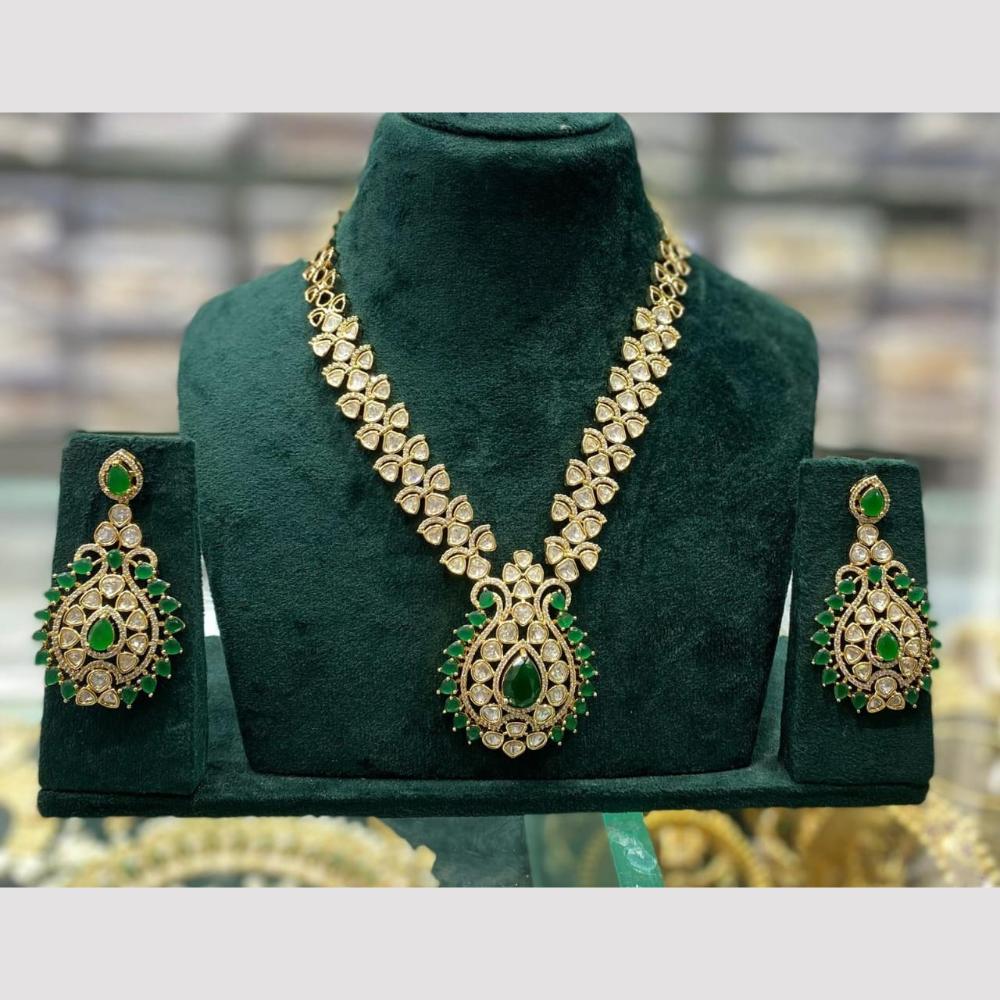Kavita Art Royal Polki Kundan And American Diamond Necklace Set