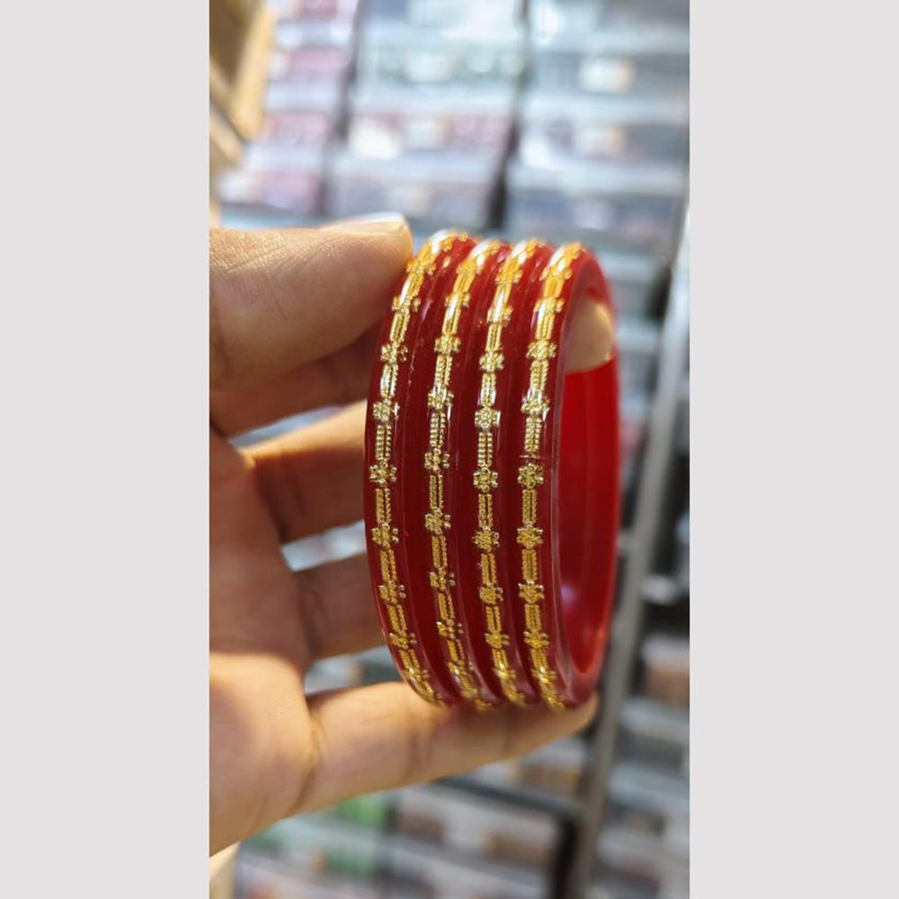 Kavita Art Festive Gold Stackable Bangles Set