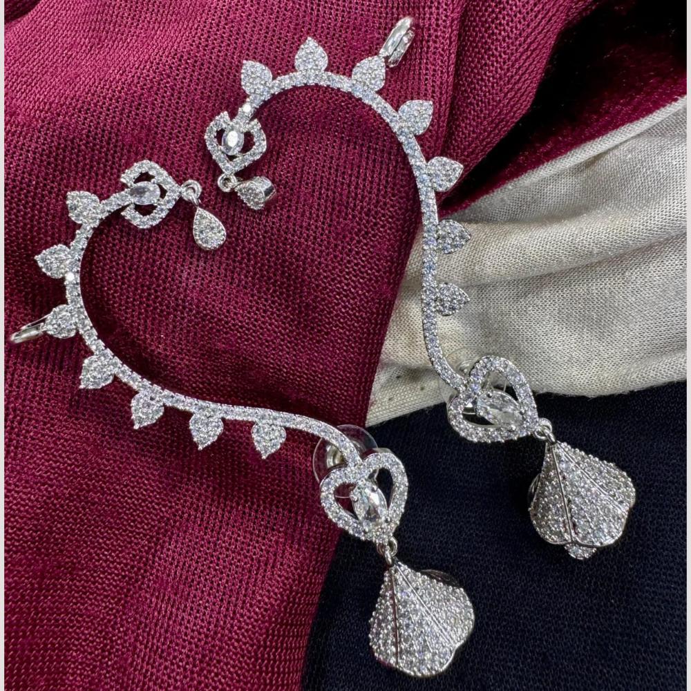 Kavita Art Stylish American Diamond Ear Cuffs for Modern Look